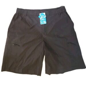 MAGCOMSEN Men's Cargo Shorts Black Cotton Hiking Work Shorts XL NWT Multi Pocket